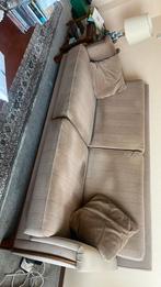Beige zithoek bank  met houten frame - Gratis!, Ophalen, 250 tot 300 cm, Gebruikt, Hoekbank