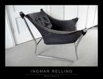 Ingmar Relling Westnofa leather lounge chair vintage design, Huis en Inrichting, Fauteuils, Metaal, 75 tot 100 cm, Mid  century seventies 60's vintage scandinavian