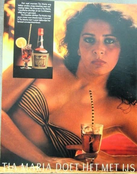 42 vintage reclames drank 75-81 Coebergh Tia Maria Kuyper, Ophalen of Verzenden, Gebruikt