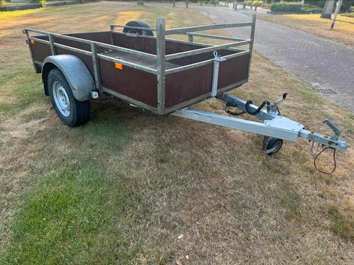Aanhanger Anssems 127 x 250 cm  gegalvaniseerd, Auto diversen, Aanhangers en Bagagewagens, Gebruikt, Ophalen