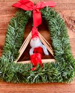 Vintage chenille kerstman oude kerstversiering, Antiek en Kunst, Curiosa en Brocante, Ophalen of Verzenden