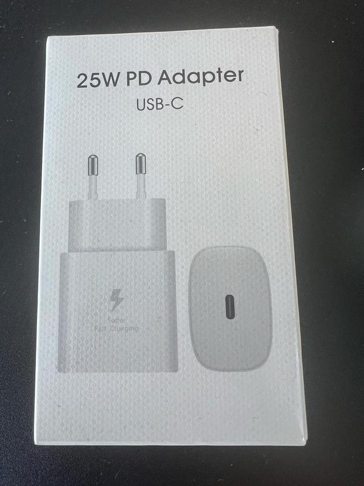 Nieuwe 25W USB-C PD Adapter voor snelladen, Telecommunicatie, Mobiele telefoons | Telefoon-opladers, Nieuw, Apple iPhone, Ophalen of Verzenden