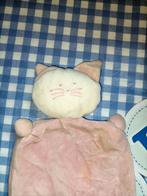 Roze met witte poes / kat knuffeldoekje, Ophalen of Verzenden, Zo goed als nieuw, Poes