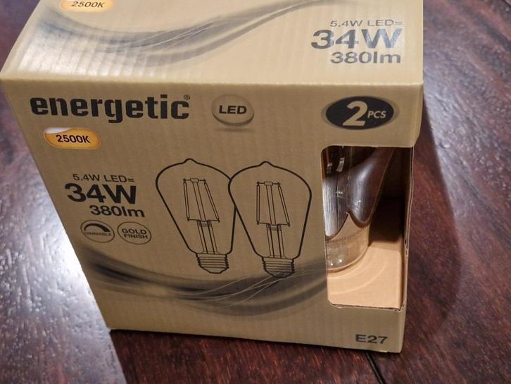 led lampen 5.4W goldfinish dimbaar (nieuw in doos), Huis en Inrichting, Lampen | Losse lampen, Nieuw, Led-lamp, Minder dan 30 watt