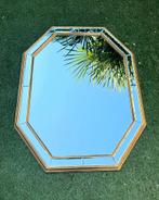 Grote Deknudt spiegel goud verguld octagon trapezium, Ophalen of Verzenden, Zo goed als nieuw, Minder dan 100 cm, Overige vormen