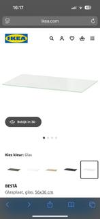 6x Besta Glasplaat, glas, 56x36 cm, Huis en Inrichting, Kasten | Vitrinekasten, Ophalen, 50 tot 100 cm, Minder dan 100 cm, 25 tot 50 cm