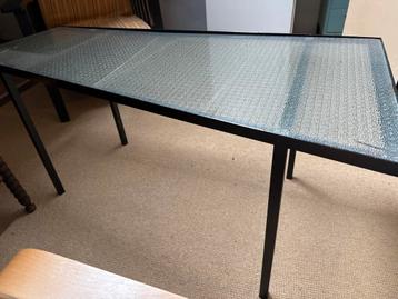 Retro Salontafel Glas/Metaal beschikbaar voor biedingen