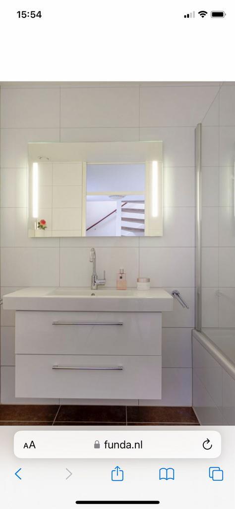 Looox badkamer spiegel met verlichting, Huis en Inrichting, Badkamer | Badkamermeubels, Zo goed als nieuw, Overige typen, 100 tot 150 cm