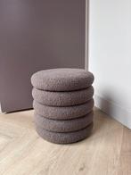 Bruine opbergpoef van Kwantum, Huis en Inrichting, Ophalen, Minder dan 50 cm, Rond, Zo goed als nieuw