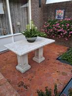 Beton tafel L 130 B 80 H 70 doorsnee  poot 30 cm., Tuin en Terras, Tuintafels, Ophalen, Zo goed als nieuw, Rechthoekig