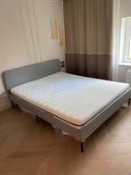 IKEA Slattum 160 x 200 zonder matras, Huis en Inrichting, Slaapkamer | Bedden, 160 cm, Grijs, Metaal, Zo goed als nieuw
