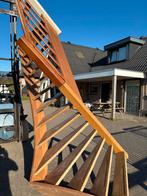 Hardhouten trap, Ophalen, Gebruikt, 2 tot 4 meter
