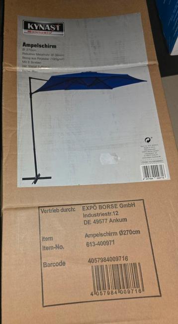 nieuwe zweefparasol 270cm beschikbaar voor biedingen