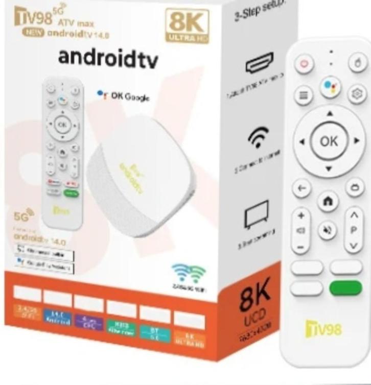 Android 14 tv box, Audio, Tv en Foto, Mediaspelers, Nieuw, Minder dan 500 GB, HDMI, USB 2.0, Ophalen of Verzenden