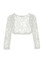 grote maat bolero kant ivoor maat 44 46 48 50 52, Ophalen of Verzenden, Nieuw, Wit, Accessoires