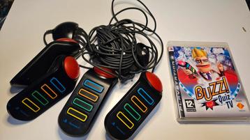 Buzz! Quiz TV PS3 + Buzzers beschikbaar voor biedingen