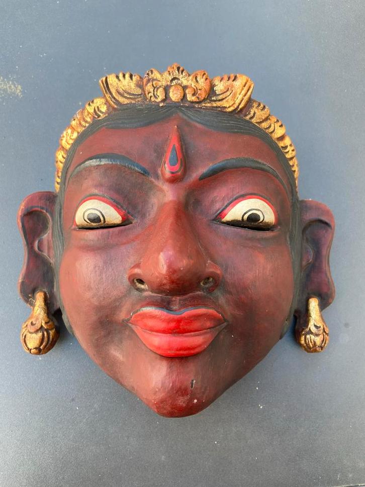 Indonesisch Houten Masker, Antiek en Kunst, Kunst | Niet-Westerse kunst, Ophalen of Verzenden