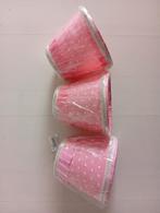 3 Nieuwe Roze Lampenkappen met Stippen, Huis en Inrichting, Kindvriendelijk, Nieuw, Ophalen of Verzenden, Rood