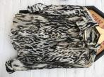 Blouse l dieren print beige/zwart, Ophalen of Verzenden, Zo goed als nieuw, Zwart