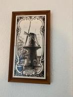 Tegeltableau schilderij korenmolen de Walvis te Schiedam, Antiek en Kunst, Antiek | Wandborden en Tegels, Ophalen of Verzenden