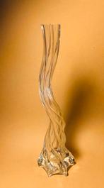 Mooie glazen spiraalvaas, transparant glas, Overige kleuren, Ophalen of Verzenden, Minder dan 50 cm, Glas