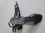 Zwarte sandalen, Ophalen, Zwart, Sandalen of Muiltjes, Zo goed als nieuw