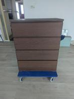 Ikea Malm ladekast bruin met 4 lades, Ophalen, Gebruikt, 50 tot 100 cm, 3 of 4 laden