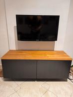 Zwevend TV-meubel met mooie eikenhouten plank, Huis en Inrichting, Kasten | Televisiemeubels, Ophalen, Gebruikt, 25 tot 50 cm