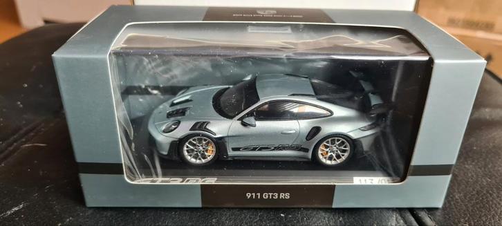 Origineel Dealermodel Porsche 911 GT3 RS 992 zilver 1:43 new, Hobby en Vrije tijd, Modelauto's | 1:43, Nieuw, Auto, Overige merken