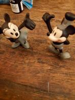 Mickey en Mini mousse vintage 8 cm  zwart grijs, Gebruikt, Ophalen of Verzenden