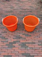 Wasmand 2x enorm stevig. Spelmaterialen mand onderwijs., Kunststof, Gebruikt, Mand, Rond