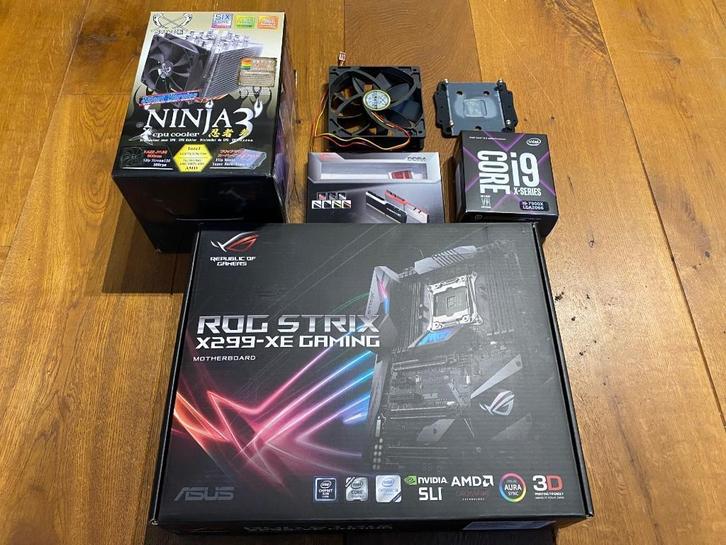 ROG Strix X299-XE, i9 7900X (10/20), G.Skill Trident Z 32GB, Computers en Software, Desktop Pc's, Gebruikt, 4 Ghz of meer, SSD