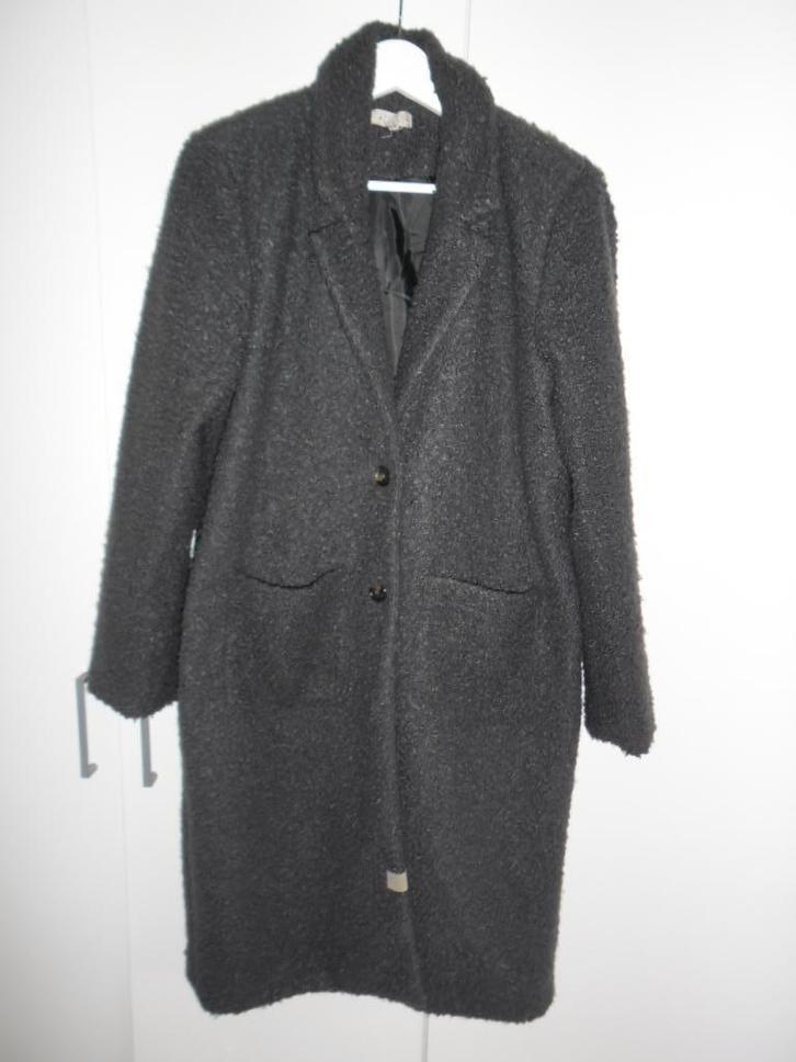 Soyaconcept Donkergrijze Mantel Met Knopen Maat L, Kleding | Dames, Jassen | Winter, Zo goed als nieuw, Maat 38/40 (M), Grijs