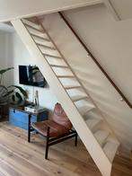 Handgemaakte vurenhouten trap + balustrade, leuning & luik, Doe-het-zelf en Verbouw, Ladders en Trappen, Ophalen, Gebruikt, Trap