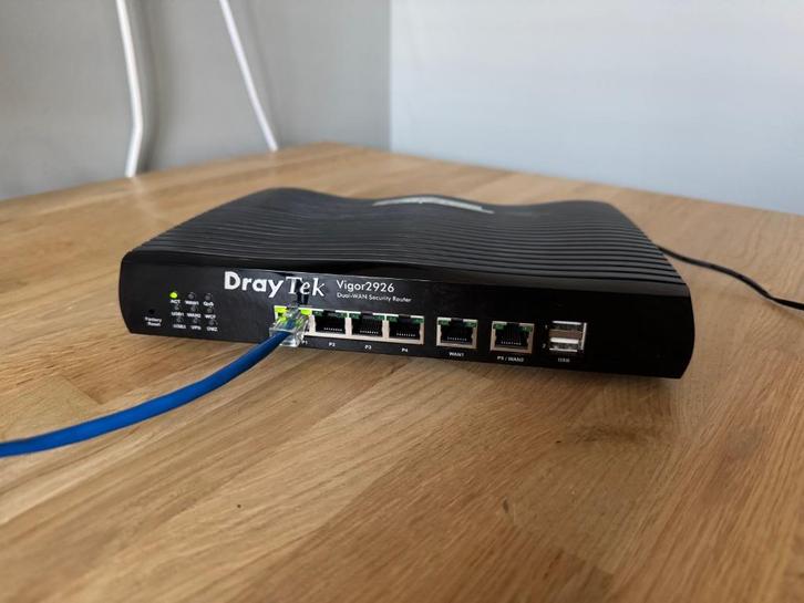 DrayTek vigor2926 - Dual-WAN Security Router, Computers en Software, Routers en Modems, Zo goed als nieuw, Router met modem, Ophalen