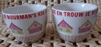Douwe Egberts 2 burendag mokjes, H 7 cm, doorsnede 9 cm, Ophalen of Verzenden, Zo goed als nieuw, Overige stijlen, Kop(pen) en/of Schotel(s)