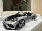 1:18 Porsche 718 Spyder RS Weissach Pack zilver 2023 Norev, Auto, Norev, Norev, Zo goed als nieuw