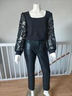 Top zwart met kanten mouwen Maat XL zo goed als nieuw, Kleding | Dames, Tops, Zwart, Maat 46/48 (XL) of groter, Ophalen of Verzenden