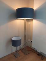 Vloerlamp en tafellamp grijs, Huis en Inrichting, Lampen | Vloerlampen, Ophalen, Zo goed als nieuw, Minder dan 100 cm