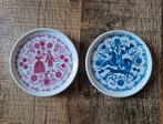 Onderzetters kurt hammer roze blauw theebordje paard, Ophalen of Verzenden, Zo goed als nieuw, Glas of Kopje