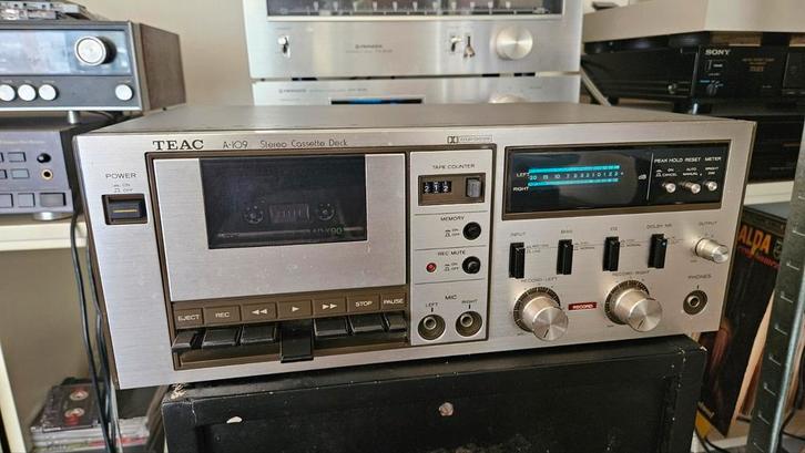 TEAC A-109 Stereo Cassettedeck, Audio, Tv en Foto, Cassettedecks, Enkel, Overige merken, Tape counter, Ophalen of Verzenden