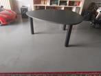 Ovale salon/bijzettafel, antraciet., Ophalen, 50 tot 100 cm, Zo goed als nieuw, Minder dan 50 cm