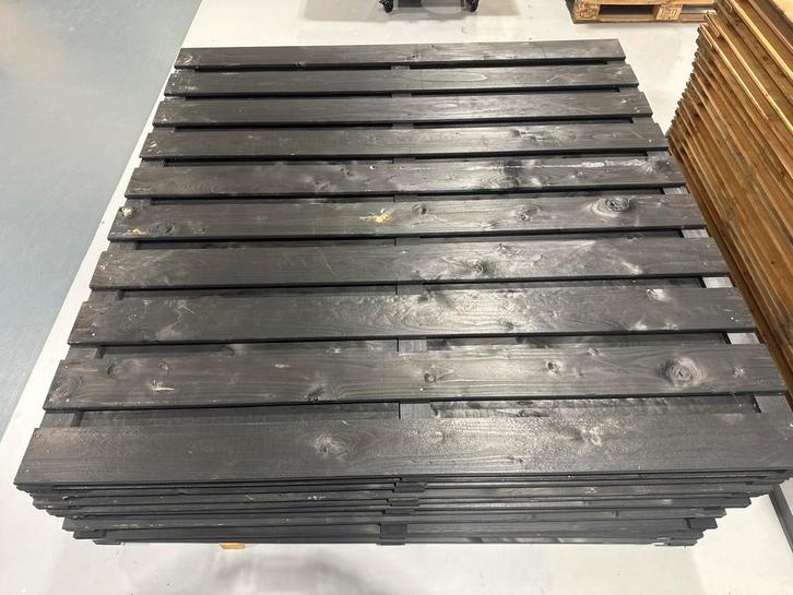 Zwart privacy tuinscherm 180x180, Tuin en Terras, Tuinschermen, Nieuw, Hout, 150 tot 200 cm, 150 tot 200 cm, Ophalen