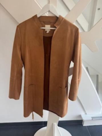 cognac suede achtige jas / vest H&M maat 38 nieuw beschikbaar voor biedingen