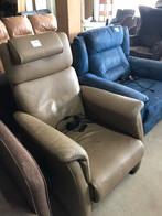 Lederen relaxfauteuil., Huis en Inrichting, Fauteuils, Ophalen of Verzenden, Zo goed als nieuw, Minder dan 75 cm, 50 tot 75 cm