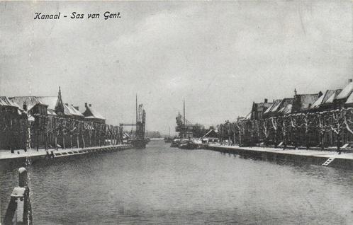 Kanaal - Sas van Gent. - B-keus - ongelopen, Verzamelen, Ansichtkaarten | Nederland, Ongelopen, 1920 tot 1940, Ophalen of Verzenden
