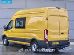 Ford Transit 125pk L3H3 Dubbele cabine 7-zits Airco Navi Tre, Auto's, Bestelauto's, Te koop, Gebruikt, Ford, 125 pk