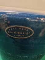 bloempot blauw cara disign hand gemaakt, Tuin en Terras, Bloempotten, Ophalen of Verzenden, 'T Olde Gre-j, Info@toldegrej.nl, Endepoelstraat 20f Didam