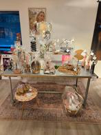 Gave industriële showtafel van rvs en hout!, Ophalen