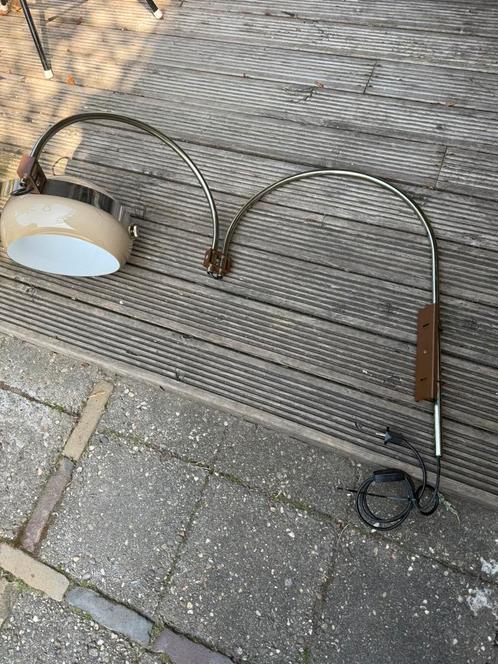 Dijkstra Dubbele Booglamp Wandlamp 1970s, Huis en Inrichting, Lampen | Wandlampen, Ophalen of Verzenden